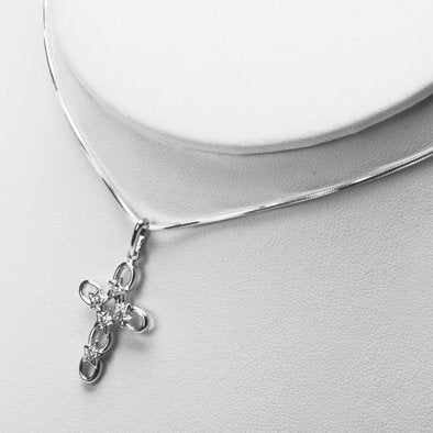 Heavenly Sterling Silver Cross Pendant