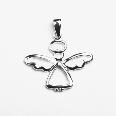 Cute Angel Sterling Silver Pendant