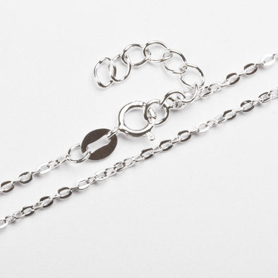 Sterling Silver Tri-Crystal Heart Necklace