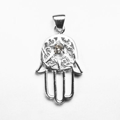 Sterling Silver Jewish Hamsa Pendant