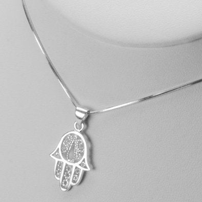 Sterling Silver Hand of Miriam Pendant