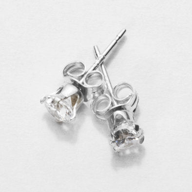 Silver and Crystal Studded Earrings