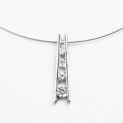 Sterling Silver CZ Necklace