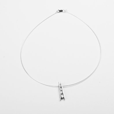 Sterling Silver CZ Necklace