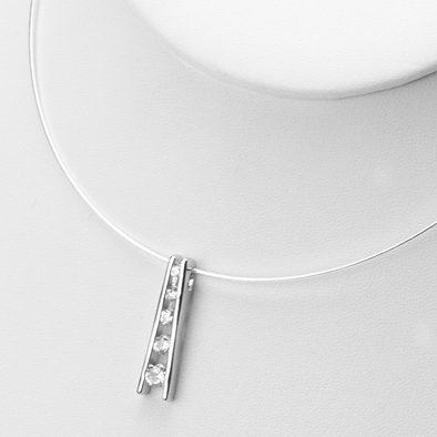 Sterling Silver CZ Necklace