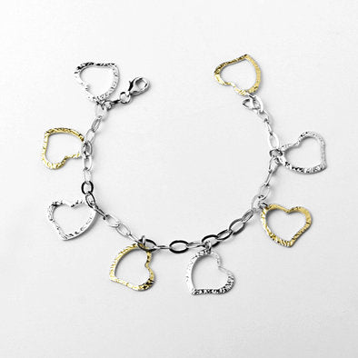 Eight Hearts Charm Bracelet