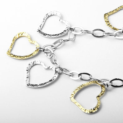 Eight Hearts Charm Bracelet