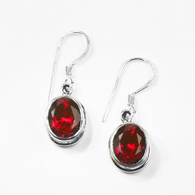 Created Ruby Hook Earrings
