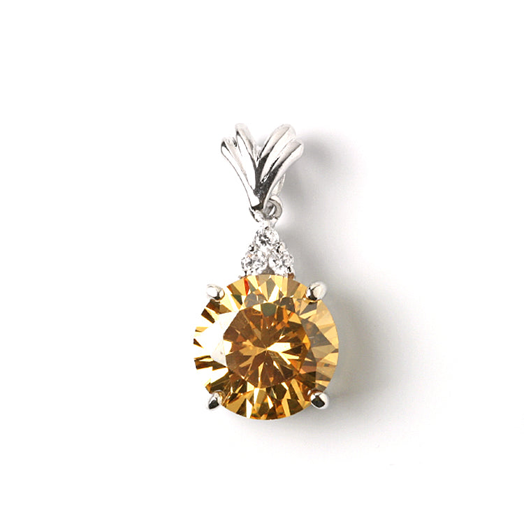 Champagne Topaz CZ Pendant