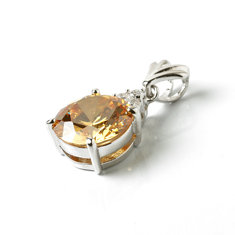 Champagne Topaz CZ Pendant