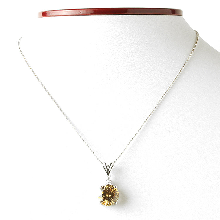 Champagne Topaz CZ Pendant