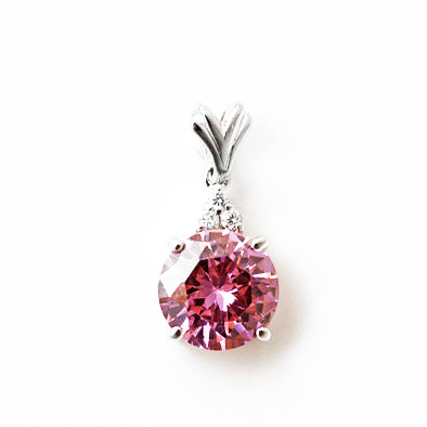 Pink Topaz CZ Pendant