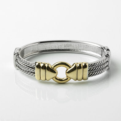 Two-tone Fashion Belt Bracelet