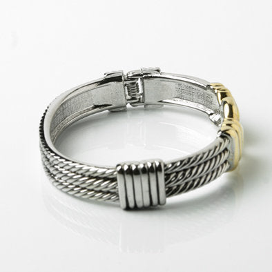 Two-tone Fashion Belt Bracelet