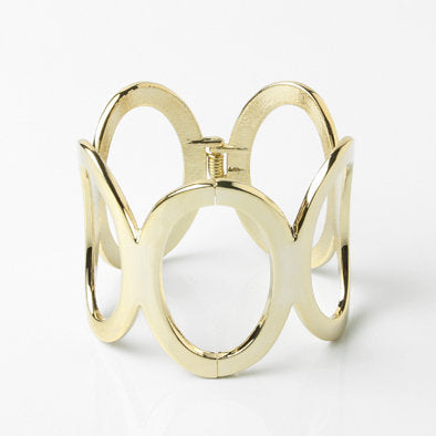 Giant Gold Ovals Fashion Bracelet