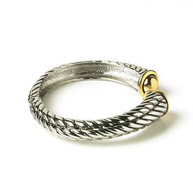Two-tone Rope Bangle Bracelet