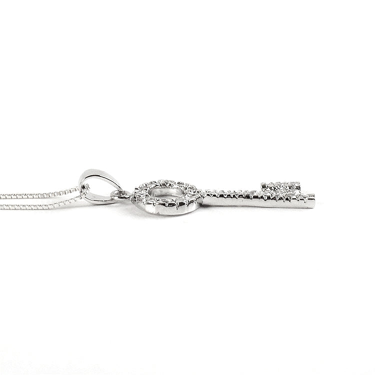 Glitter Key Pendant Necklace
