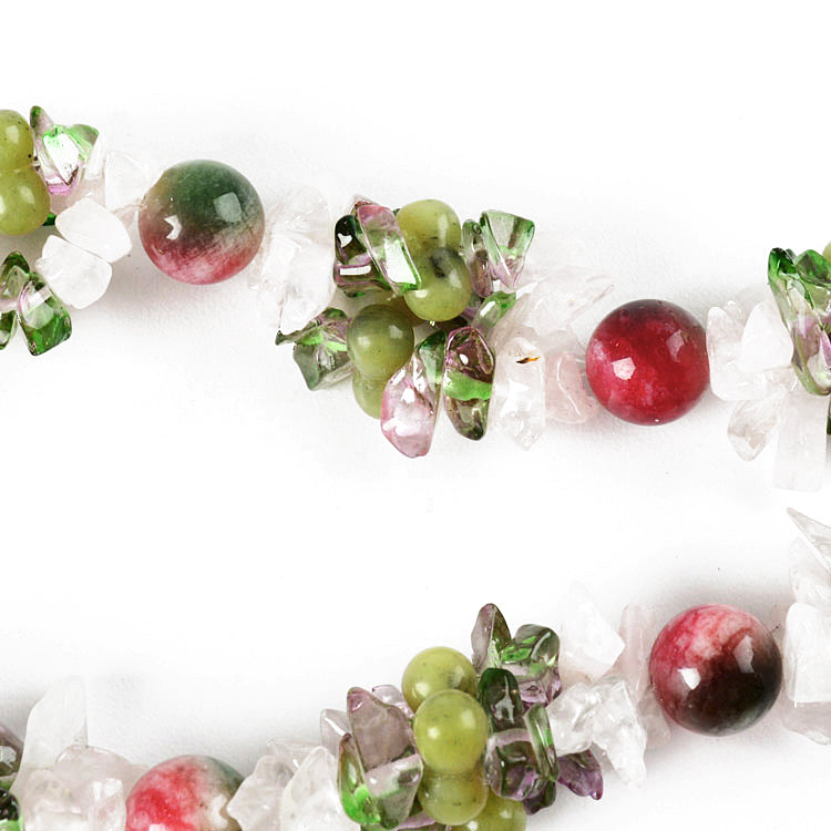 Watermelon Tourmaline Necklace and Earrings Set