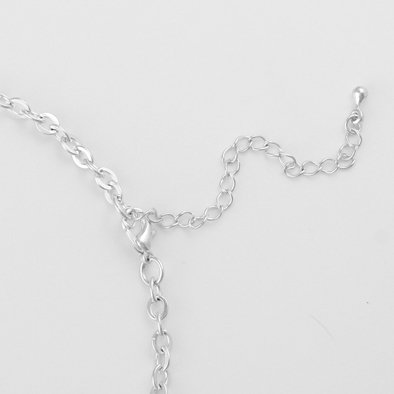 Unique Silver Chain Necklace and Earrings Set