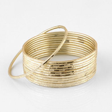 Gold Sparkle Fashion Bangle Bracelet