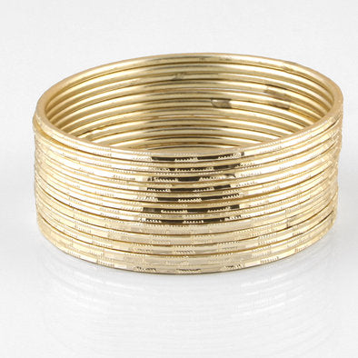 Gold Sparkle Fashion Bangle Bracelet