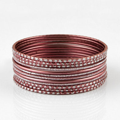 Light Pink Fashion Bangle Bracelet Set