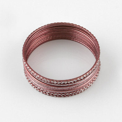 Light Pink Fashion Bangle Bracelet Set