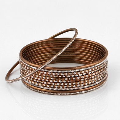 Brown Fashion Bangle Bracelet Set