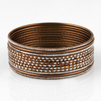 Brown Fashion Bangle Bracelet Set
