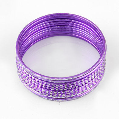 Purple Fashion Bangle Bracelet Set