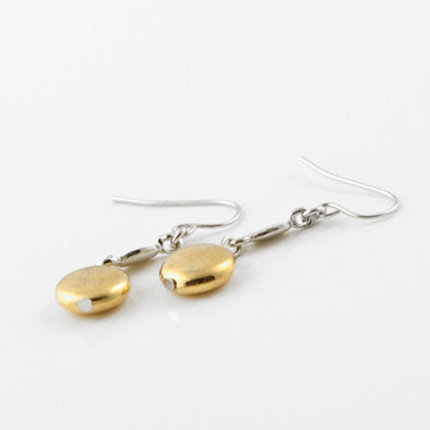 Gold and Silver Drops Layered Necklace and Earrings Set