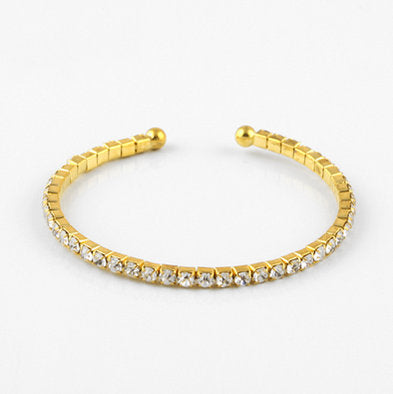 Crystal Gold Bangle Bracelet