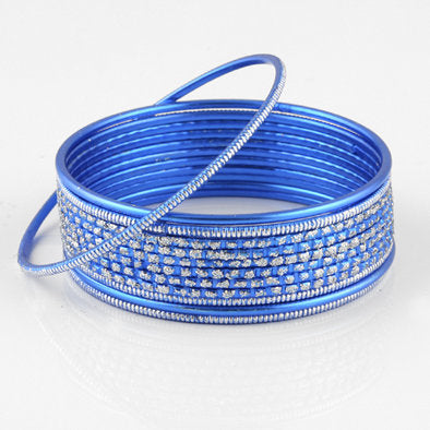 Blue Fashion Bangle Bracelet Set