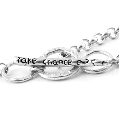 Uplifting Silver Toggle Charm Necklace