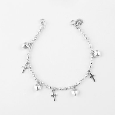 Cross My Heart Charm Bracelet