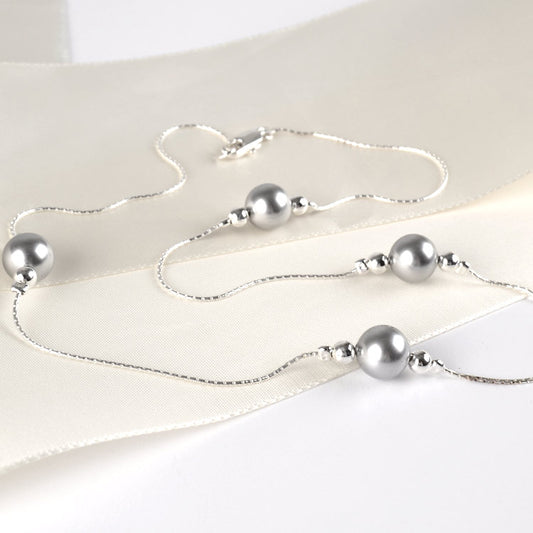 Silver Pearls Necklace