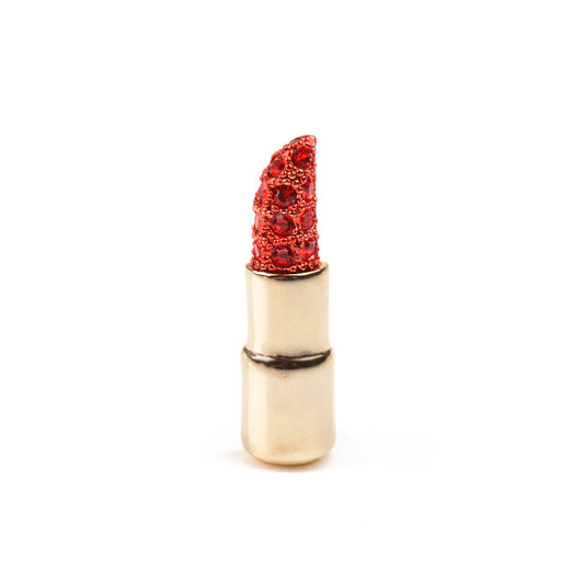 Red Crystal Lipstick Pin