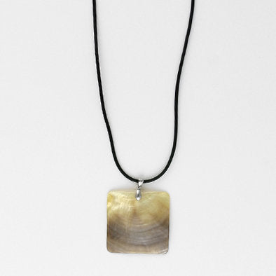 Simple Abalone Square Unisex Necklace