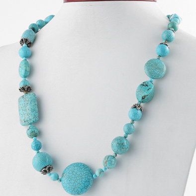 20" Created Turquoise Necklace