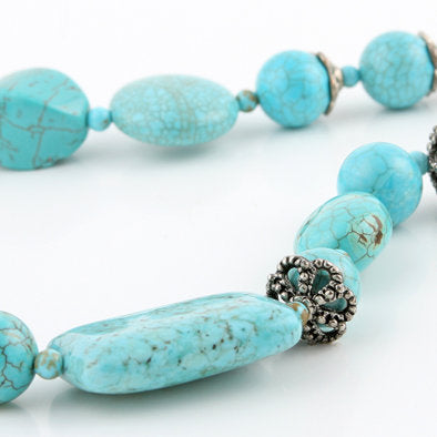20" Created Turquoise Necklace