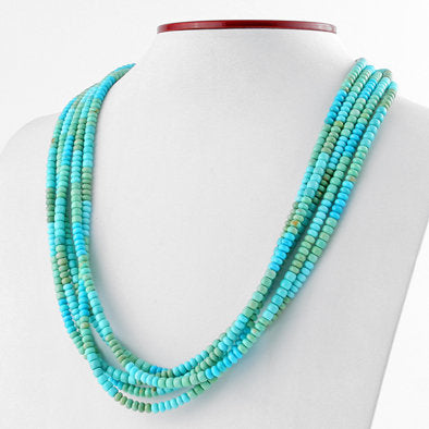 5 Strands of Turquoise Layered Necklace