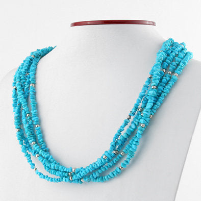 Turquoise Necklace with 5 Strands