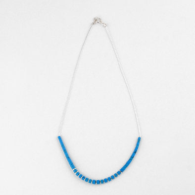Dainty Turquoise and Silver Necklace