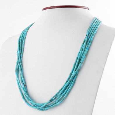 Layered Heishi Beads Turquoise Necklace