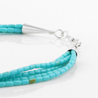 Created Turquoise Layered Necklace