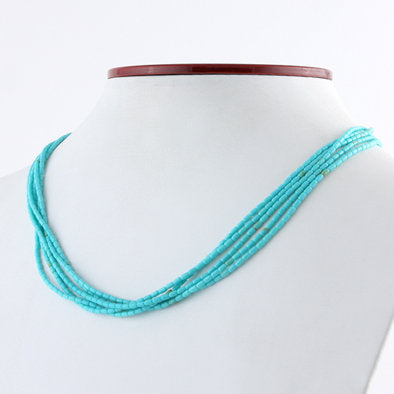 Created Turquoise Fashion Necklace