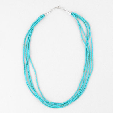 Created Turquoise Fashion Necklace