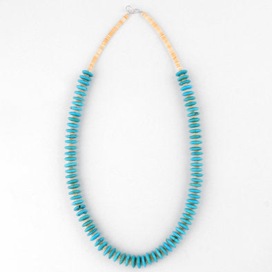 Turquoise and Spiny Oyster Shell Necklace