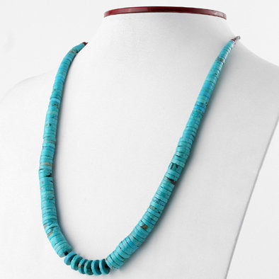 Turquoise Heishi Bead Turquoise Necklace