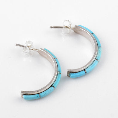 Turquoise Cresent Studs